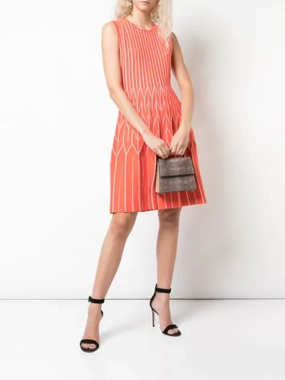 FIT-AND-FLARE JERSEY-KNIT DRESS