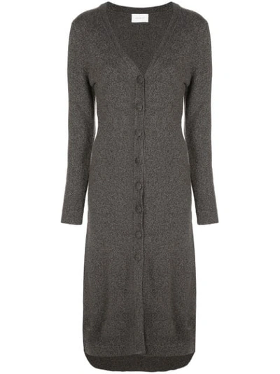 Shop Alexandra Golovanoff V-neck Knit Dress In Grey