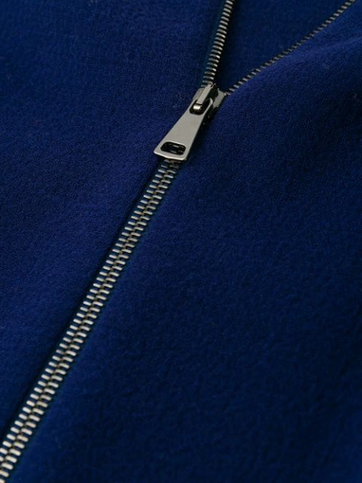 Shop Antonelli Zip-up Flared Dress In Blue