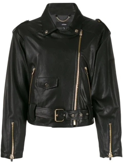 Shop Arma Doris Lee Biker Jacket In Black