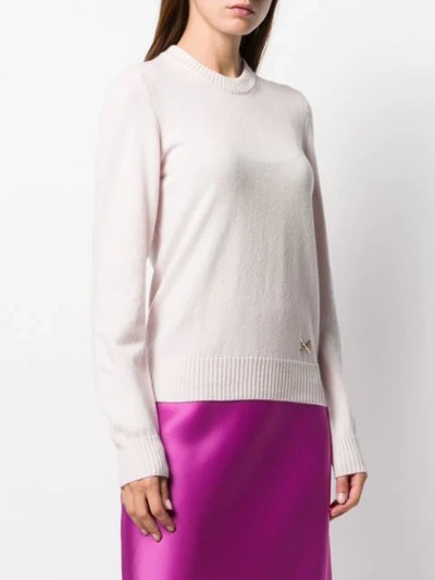 Shop Barrie Knit Crew Neck Sweater In 760 Light Pink
