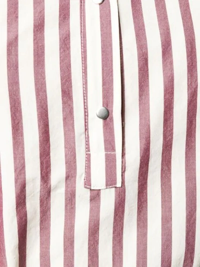 Shop Roseanna Morrison Marshall Striped Blouse In Red