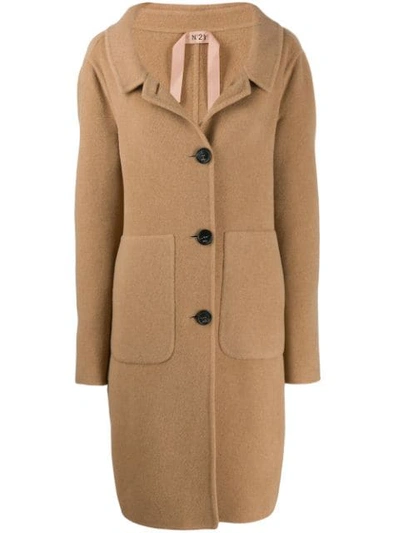 Shop N°21 Nº21 Single-breasted Over Coat - Brown