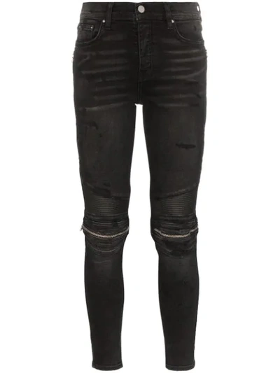 Shop Amiri Mx2 High-rise Skinny Jeans In Black
