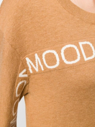 Shop Patrizia Pepe Mood On Moon Intarsia Jumper In Brown