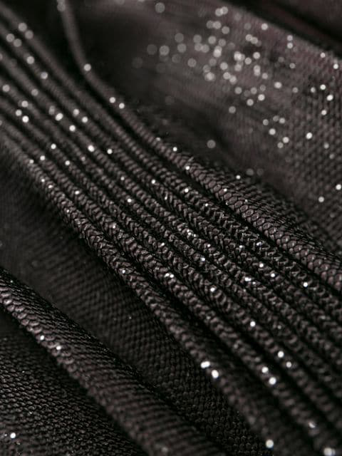 Philosophy Di Lorenzo Serafini Sheer Metallized Dress In Black | ModeSens