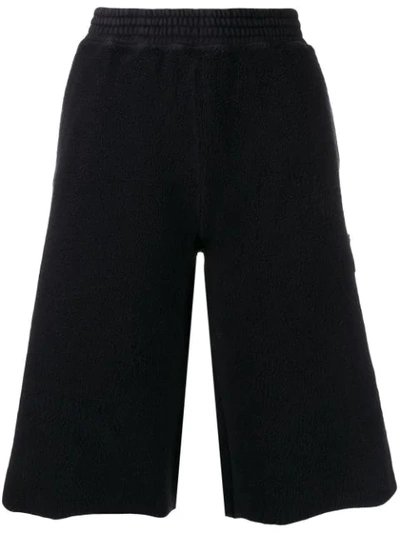 Shop Mm6 Maison Margiela Teddy Shorts In Black