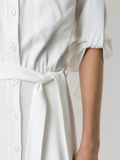 Shop Gloria Coelho Midi Shirt Dress In White