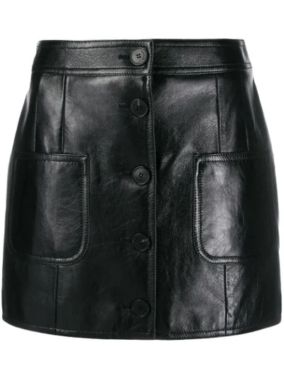 Shop Givenchy Buttoned-up Short Skirt In Black