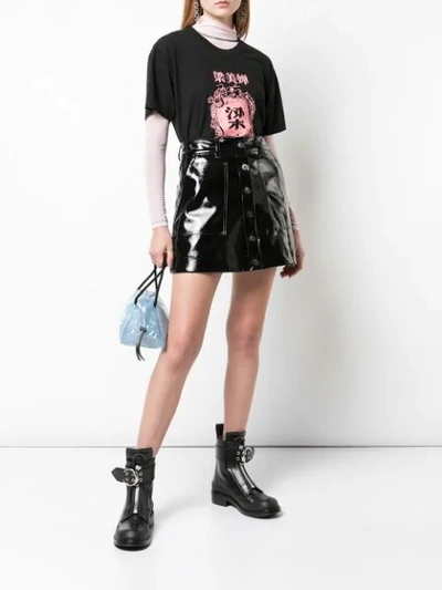 Shop Sandy Liang Graphic Oversized T-shirt In Black