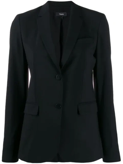 Shop Theory Single Breasted Blazer In Black