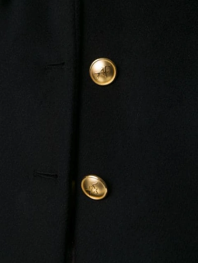 Shop Alberta Ferretti Single-breasted Fitted Coat In Black