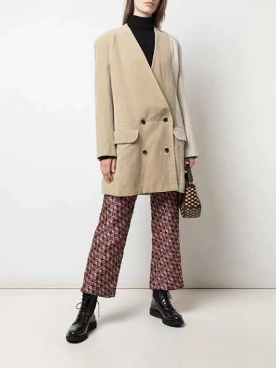 Uma Wang Oversized Double-breasted Blazer In Neutrals