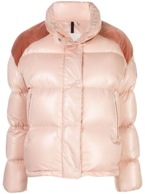 moncler pink velvet jacket