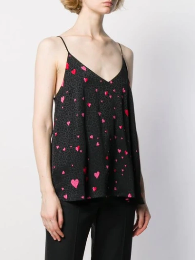 Shop Racil Leopard Heart Print Vest In Black