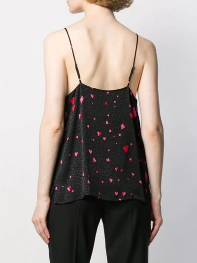 Shop Racil Leopard Heart Print Vest In Black