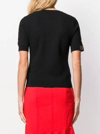 Shop Fendi Klassisches T-shirt In Black