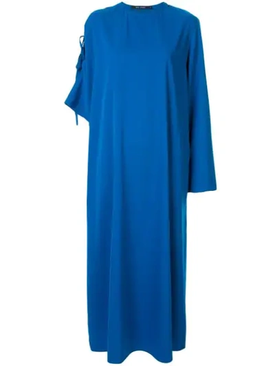 Shop Sofie D'hoore Asymmetric Oversized Dress In Blue
