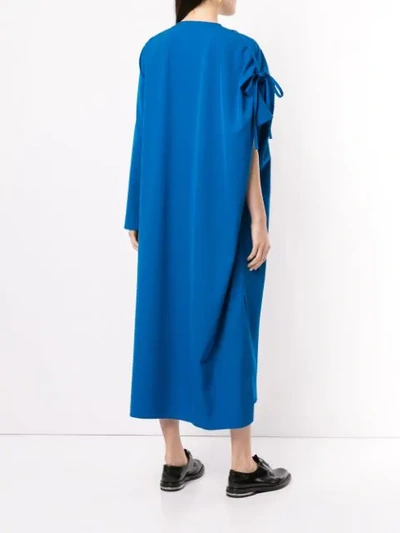 Shop Sofie D'hoore Asymmetric Oversized Dress In Blue