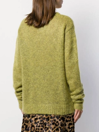 Shop Rokh Oversized Knitted Jumper In 4004 Verde