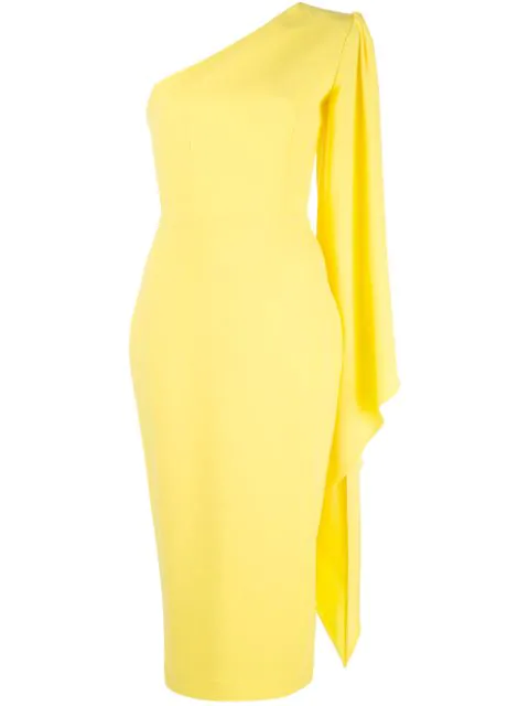 yellow one sleeve dress