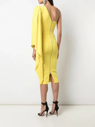 Shop Alex Perry Finley One Shoulder Dress In Yellow