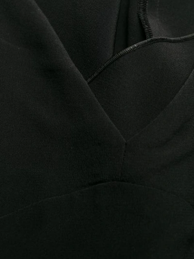 Shop Amiri Crepe De Chine Long Dress In Black