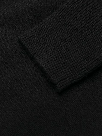 Shop Calvin Klein Embroidered Logo Jumper In Black