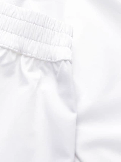 Shop Dolce & Gabbana Poplin Elasticated Mini Shorts In White