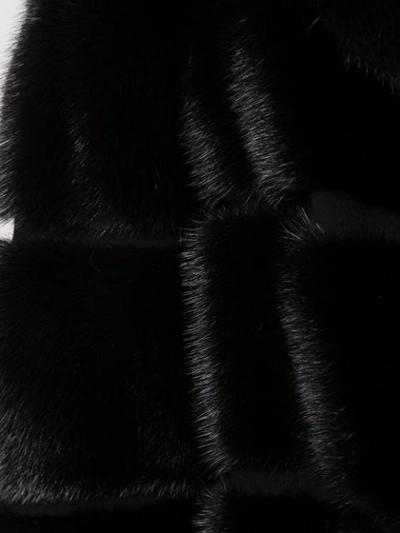 Shop Simonetta Ravizza Convertible 3/4 Sleeves Coat In Black