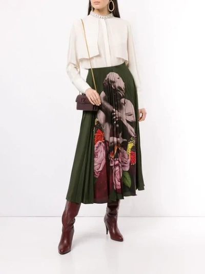 Shop Valentino X Undercover  Garavani Lovers Skirt In Green