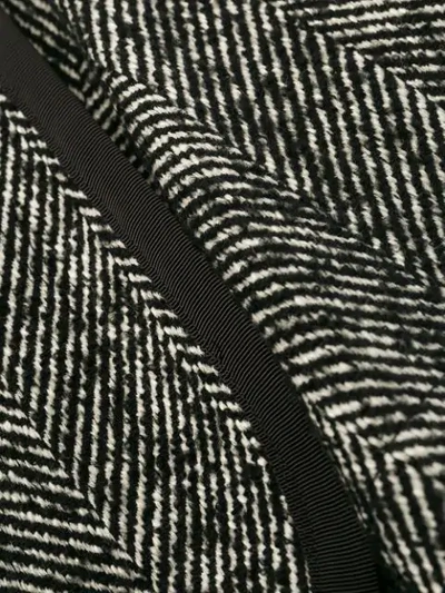 Shop Sacai Herringbone Fishtail Pencil Skirt In Black