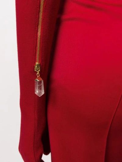 Shop Atu Body Couture Glove Detail Top In Red