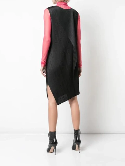 Shop Issey Miyake Pleated Sleeveless Dress In Black