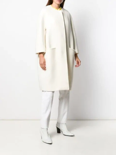 Shop Gianluca Capannolo Single Breasted Coat In Neutrals