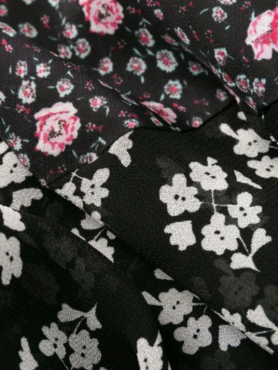 Shop Rixo London Floral-print Silk Dress In Black