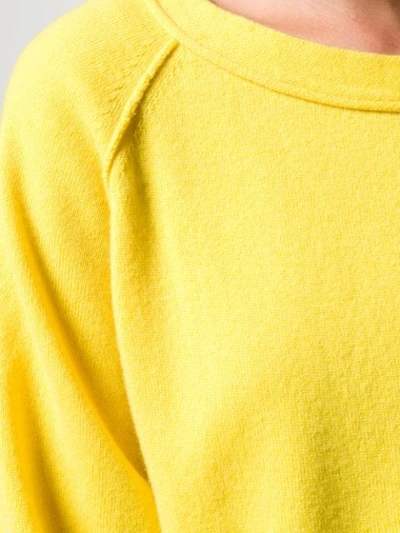 Shop Lamberto Losani Raglan Sleeve Jumper In Yellow