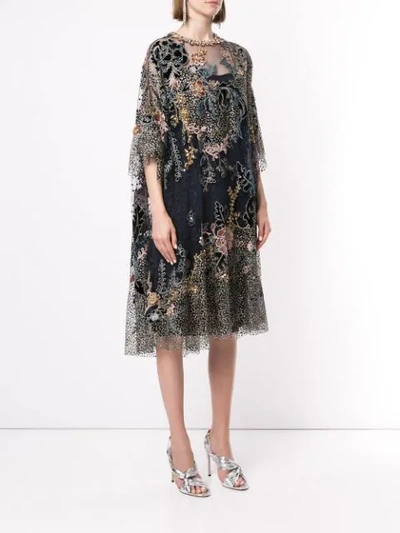Biyan Embellished Beaded Dress In Blue