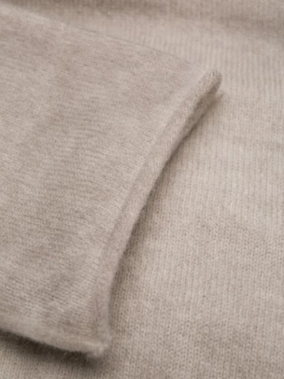 Shop Allude Ribbed Knit Sweater In Neutrals