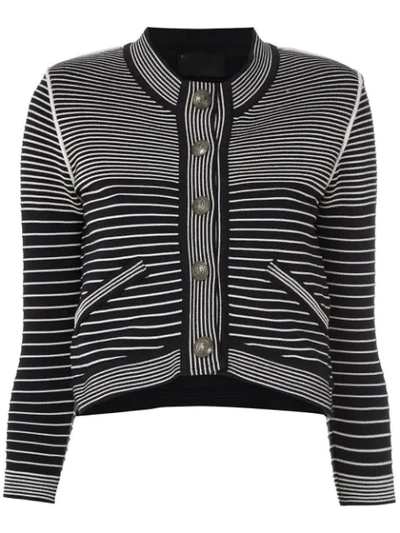 Shop Andrea Bogosian Phill Striped Knit Cardigan In Multicolour