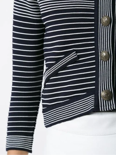 Shop Andrea Bogosian Phill Striped Knit Cardigan In Multicolour