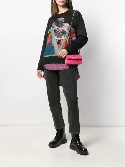 Shop Valentino Undercover Print Sweatshirt In Black