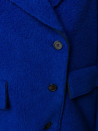 Shop Aalto Off-center Button Coat In Blue