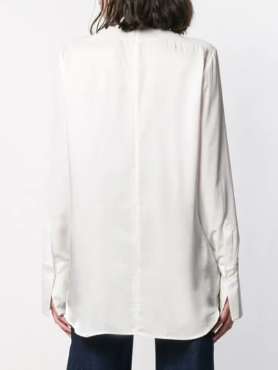 Shop Victoria Victoria Beckham Sheer Panel Shirt In White