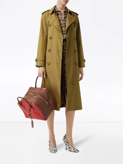 Shop Burberry The Waterloo Trench Coat In Green