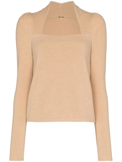 Shop Johanna Ortiz Pullover Mit Eckigem Ausschnitt In Brown