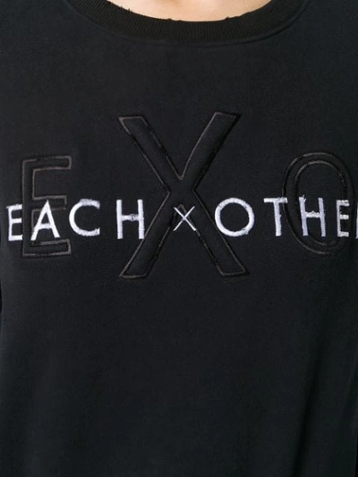 Shop Each X Other Front Logo Loose Sweatshirt In Black