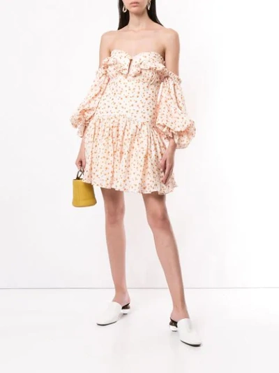 Shop Acler Linton Floral Print Dress In Pink