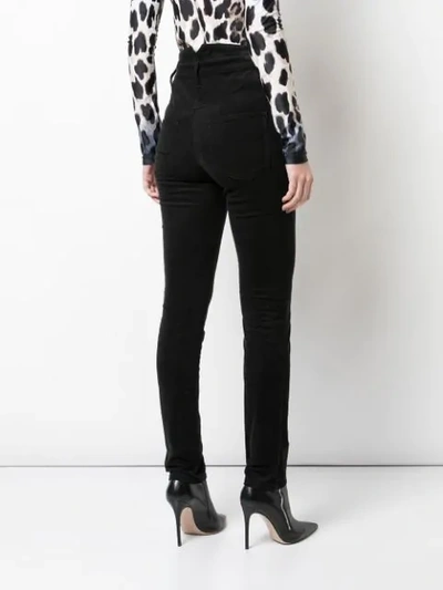 Shop Isabel Marant Corduroy High-waisted Trousers In Black