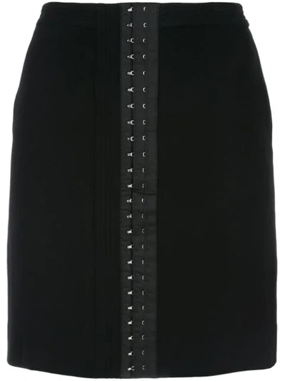 Shop Mugler Jupe Mini Eyelet Skirt In Black